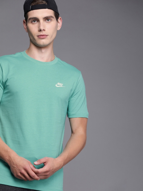 

Nike Men Sea Green CLUB T-shirt with Embroidery