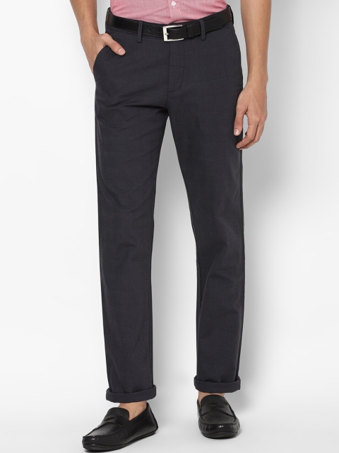 

Allen Solly Men Charcoal Checked Trousers