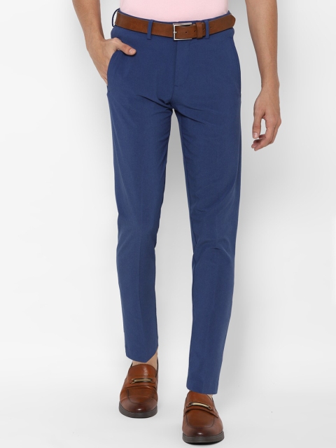 

Allen Solly Men Blue Solid Slim Fit Formal Trousers