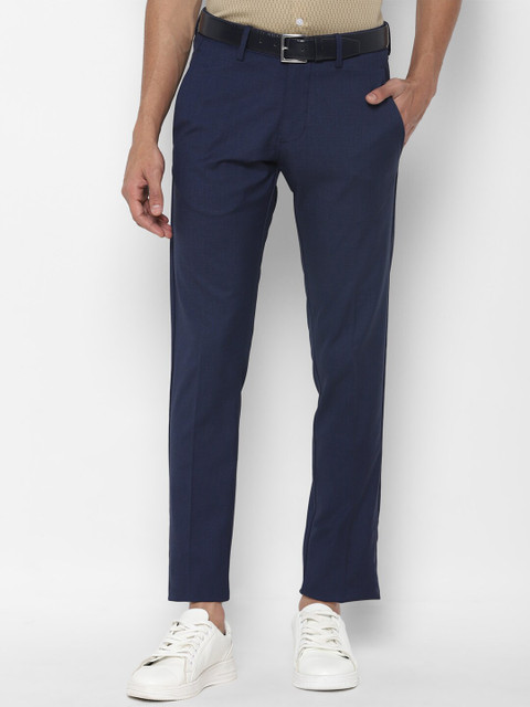 

Allen Solly Men Navy Blue Slim Fit Trousers