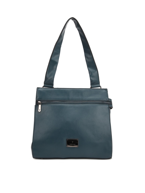 

Van Heusen Woman Blue PU Structured Handheld Bag with Fringed