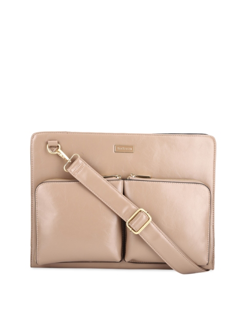 

Van Heusen Woman Beige Solid Structured Sling Bag