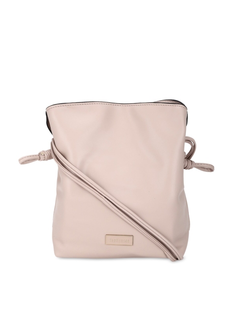 

Van Heusen Woman Beige Solid Structured Sling Bag