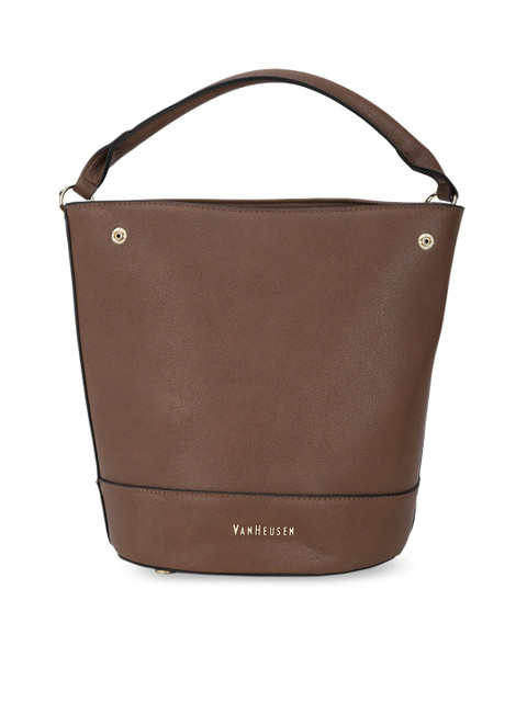 

Van Heusen Woman Brown PU Bucket Hobo Bag