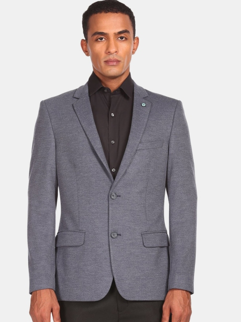 

Arrow Men Grey Solid Single Breasted Formal Blazer