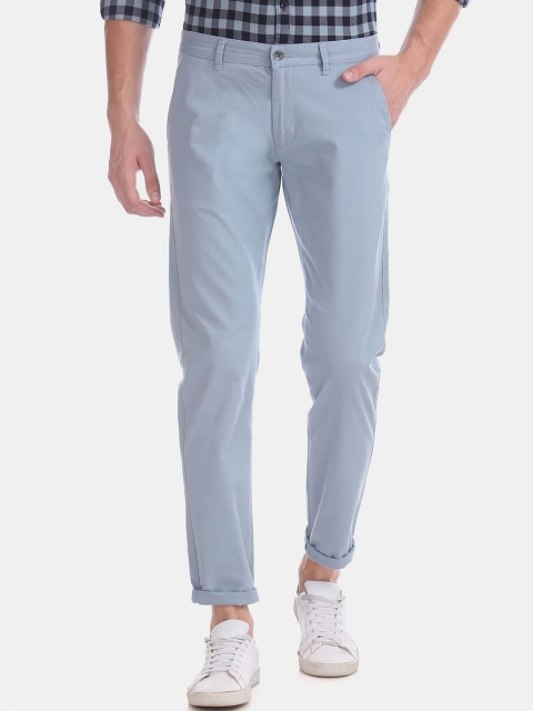 

Ruggers Men Blue Slim Fit Chinos Trousers