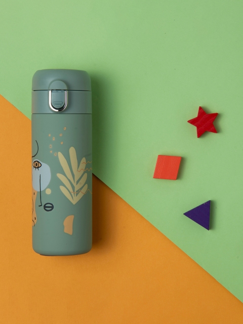

Baby Moo Kids Green & Yellow Printed Stainless Steel Flask 400Ml