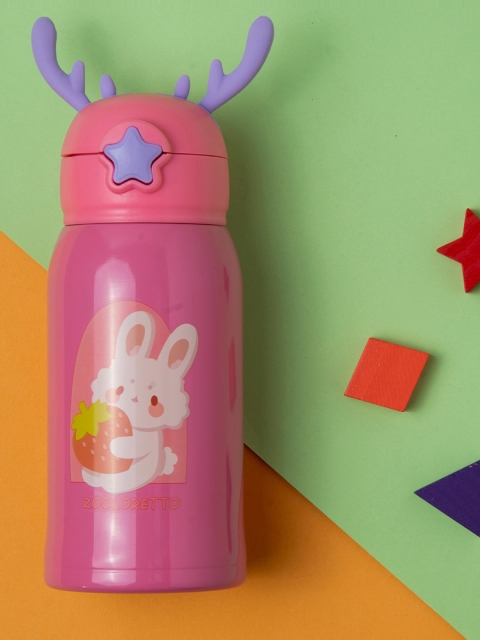 

Baby Moo Kids Pink & Purple Printed Stainless Steel Flask 600Ml