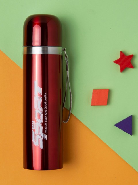 

Baby Moo Kids Red & Silver-Toned Printed Stainless Steel Flask 500 ML