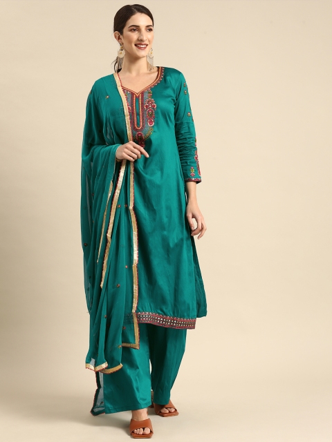 

Shaily Green Embroidered Unstitched Dress Material