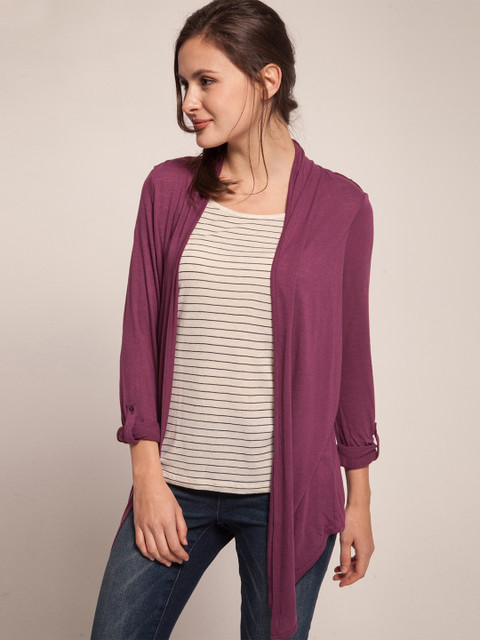 

ESPRIT Women Off-White Striped Round Neck T-shirt