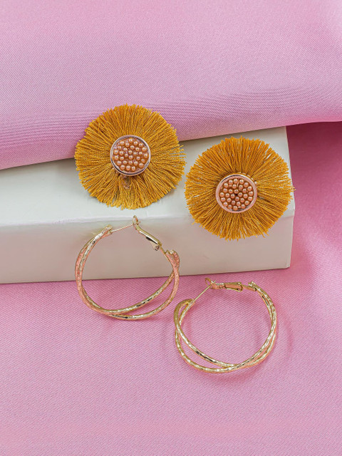 

Bellofox Gold-Toned Contemporary Studs Earrings