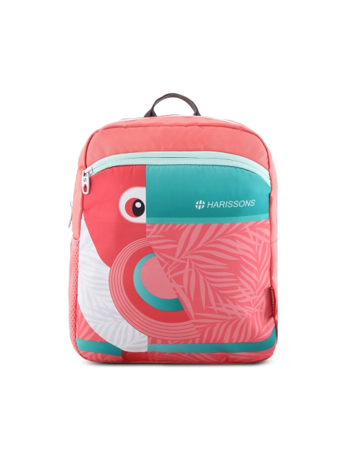 

Harissons Unisex Orange & Teal Graphic Backpack