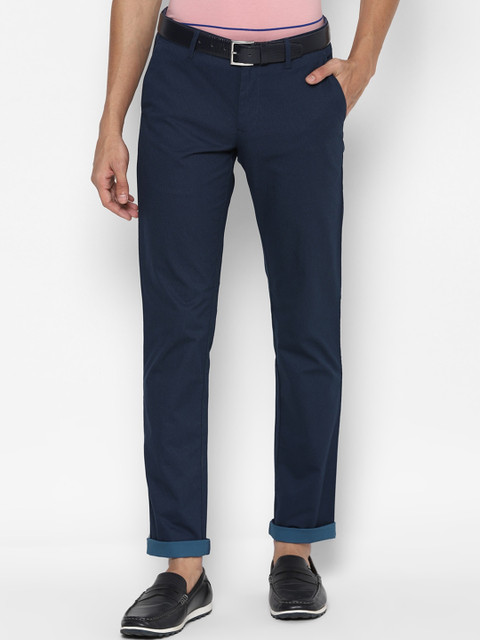 

Allen Solly Men Navy Blue Slim Fit Trousers