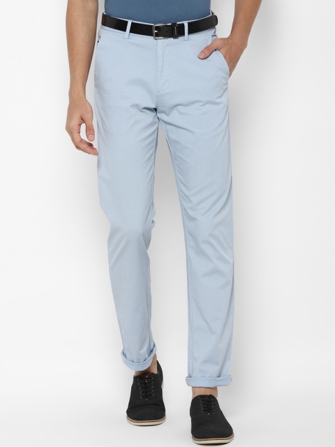 

Allen Solly Men Blue Textured Trousers