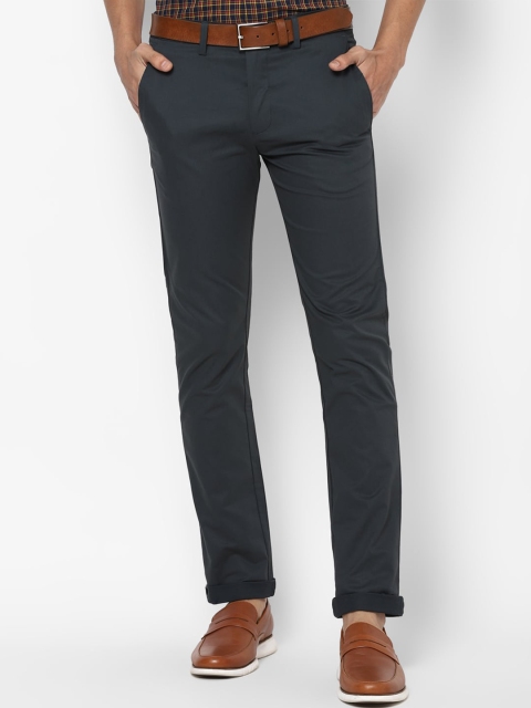 

Allen Solly Men Navy Blue Slim Fit Cotton Blend Trousers