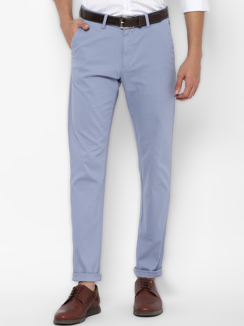 

Allen Solly Men Blue Textured Trousers
