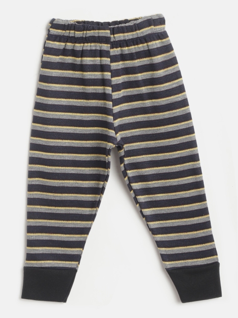 

CrayonFlakes Kids Unisex Multicoloured Striped Fleece Joggers, Multi