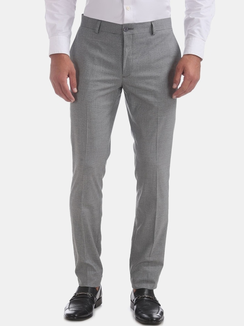

Excalibur Men Grey Slim Fit Trousers