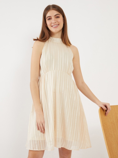 

Zink London Beige Striped Dress