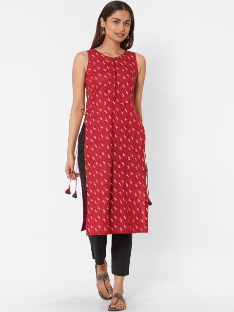 

KAMI KUBI Women Red Printed Kurta