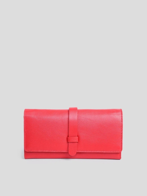

Biba Women Red Leather Envelope Wallet