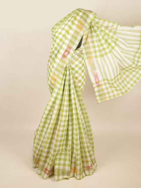 

Pothys Green Checked Pure Cotton Saree