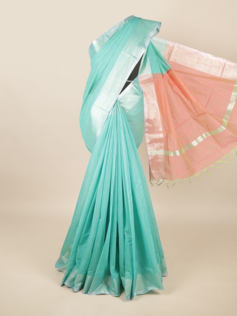 

Pothys Blue Zari Silk Cotton Saree