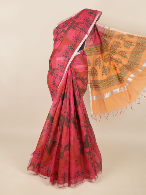 

Pothys Coral Woven Design Silk Cotton Saree