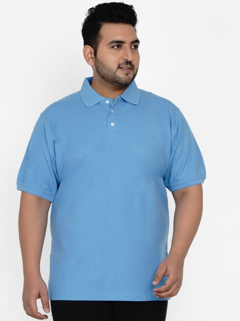 

Santonio Men Blue Polo Collar T-shirt