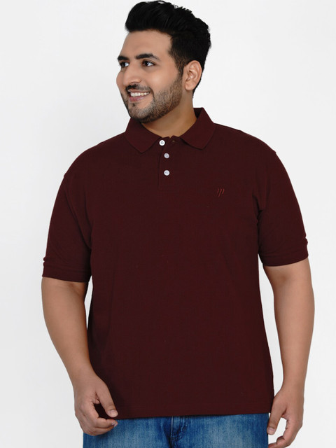 

Santonio Men Maroon Polo Collar T-shirt
