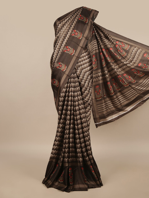 

Pothys Brown & Pink Printed Saree