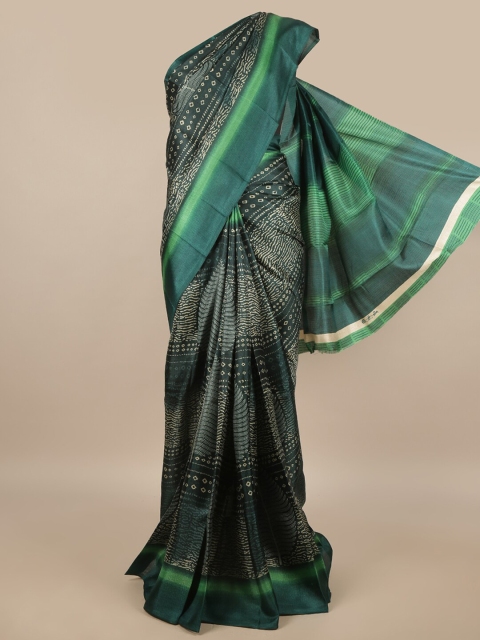 

Pothys Green Cotton Blend Saree
