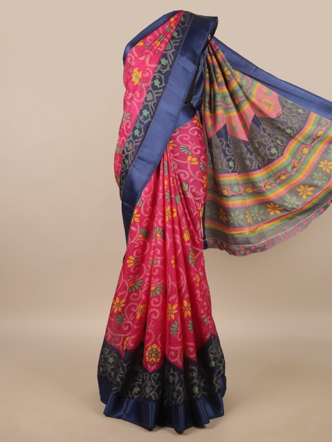 

Pothys Women Pink Printed Cotton Blend Saree
