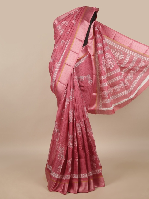 

Pothys Pink & White Woven Design Zari Saree