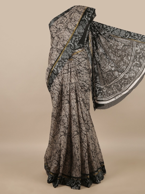 

Pothys Grey & White Woven Design Cotton Blend Saree