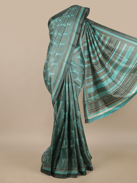 

Pothys Green Cotton Blend Saree