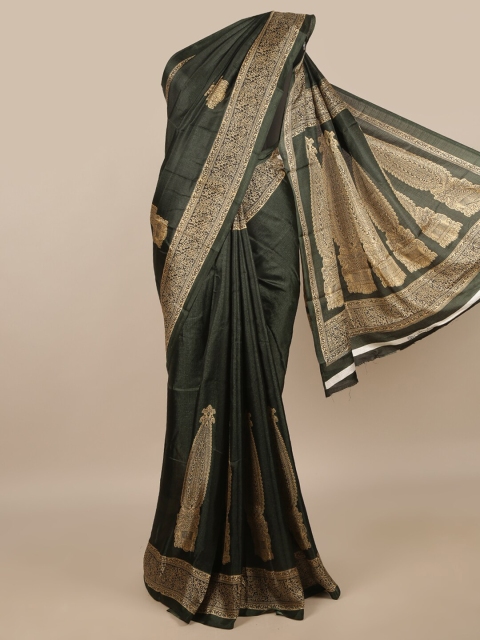 

Pothys Green & Beige Ethnic Motifs Saree