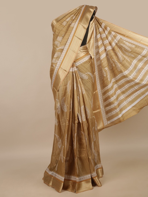

Pothys Brown & White Ethnic Motifs Saree
