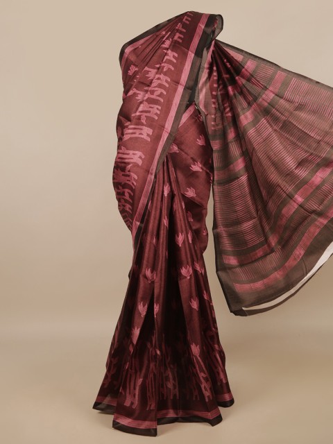 

Pothys Purple & Pink Floral Printed Saree