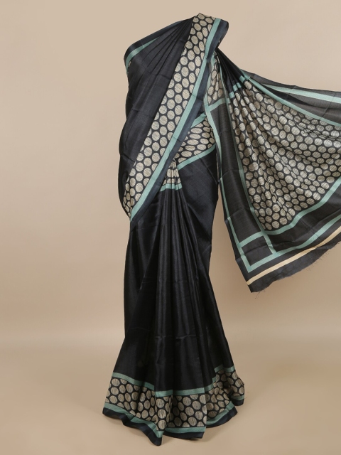 

Pothys Navy Blue & White Saree