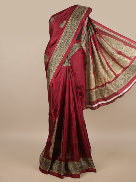 

Pothys Maroon & Beige Ethnic Motifs Saree