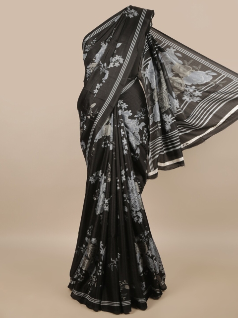 

Pothys Black & White Floral Saree