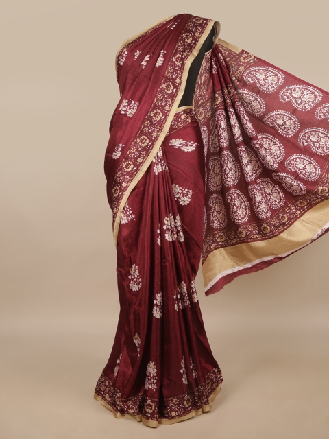 

Pothys Maroon Woven Design Saree
