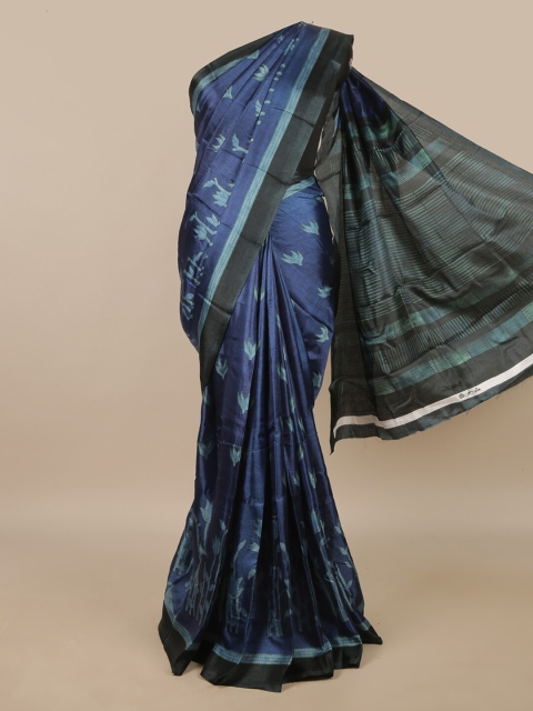 

Pothys Blue Ethnic Motifs Saree