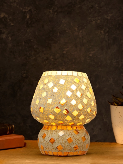 

green girgit Multicoloured Glass Moroccan Lamp, Multi