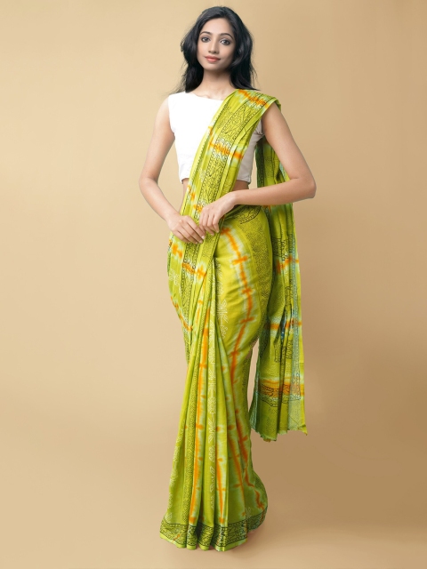 

Unnati Silks Green Pure Cotton Kota Saree