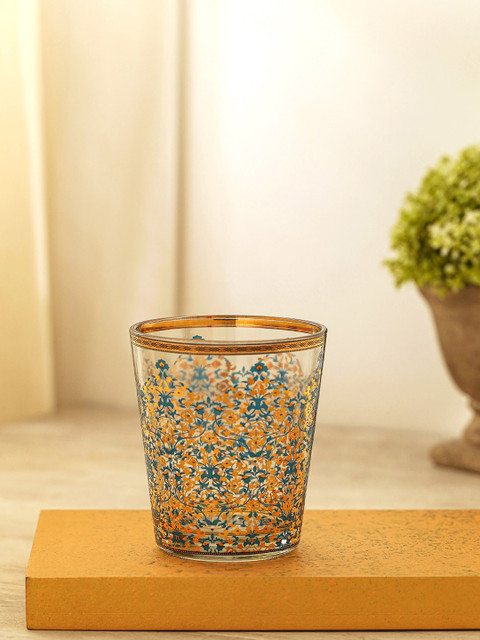 

Pure Home and Living Set of 4 Blue & Yellow Ajmer Mughal Tumblers