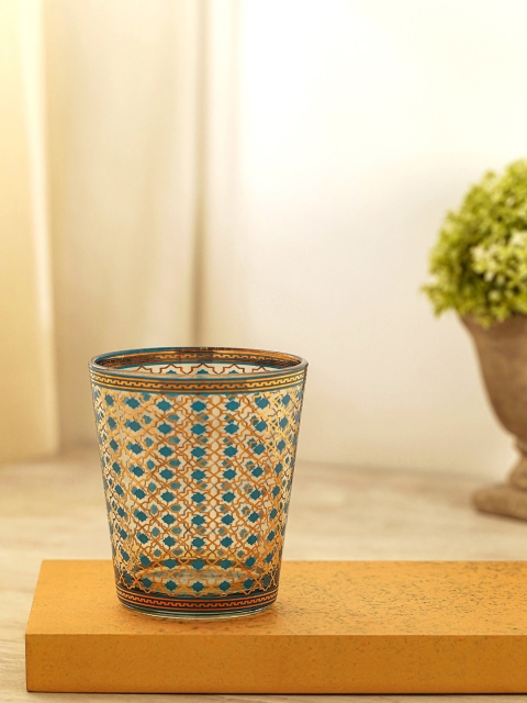 

Pure Home and Living Set Of 4 Blue Ajmer Moorish Tumblers
