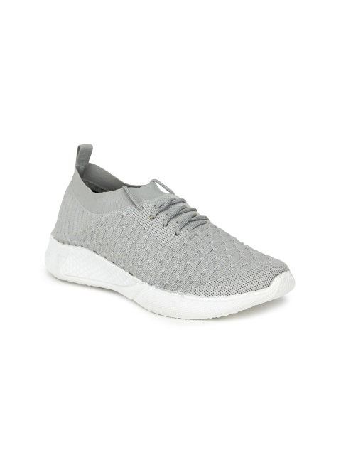 

SAPATOS Women Grey Woven Design Canvas Sneakers